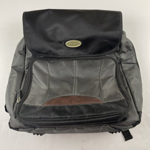 Eddie Bauer First Adventure Cascade  Diaper Bag Backpack Gray Insulated Pockets - Picture 1 of 13